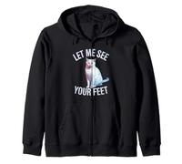 Drôle de Chat Disant Let Me See Your Feet Meme Adult Humour Gag Sweat à Capuche