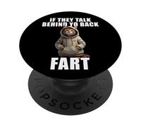 Drôle De Chat Disant S’Ils Parlent Votre Pet Cat Fart Meme PopSockets PopGrip Adhésif