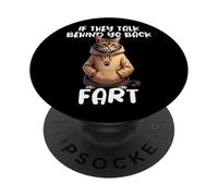 Drôle De Chat Disant S’Ils Parlent Votre Pet Cat Fart Meme PopSockets PopGrip Adhésif