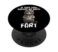 Drôle De Chat Disant S’Ils Parlent Votre Pet Cat Fart Meme PopSockets PopGrip Adhésif