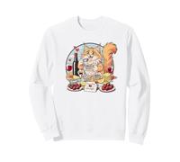 Drôle de Chat en étain, Poisson, Date, Nuit, Sardines gourmandes Sweatshirt