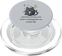 Drôle de Chat Mercure Astrologie rétrograde Humour Relatable PopSockets PopGrip pour MagSafe