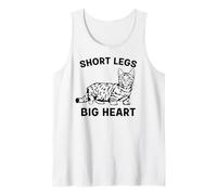 drôle de Chat Munchkin Jambes Courtes Grand Coeur Débardeur