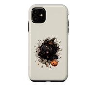 Drôle de Chat Noir sorcière Halloween Bonbon évasion Malice Coque pour iPhone 11