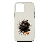 Drôle de Chat Noir sorcière Halloween Bonbon évasion Malice Coque pour iPhone 12 Mini