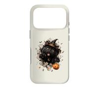 Drôle de Chat Noir sorcière Halloween Bonbon évasion Malice Coque pour iPhone 17 Pro