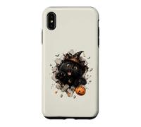 Drôle de Chat Noir sorcière Halloween Bonbon évasion Malice Coque pour iPhone XS Max
