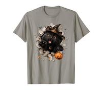 Drôle de Chat Noir sorcière Halloween Bonbon évasion Malice T-Shirt