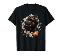 Drôle de Chat Noir sorcière Halloween Bonbon évasion Malice T-Shirt Graphique avec Valeur