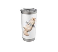 Drôle de chat persan Duct Tape Meme Mignon Fluffy Kitty Art Gobelet isotherme en acier inoxydable double paroi