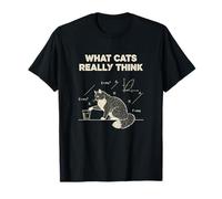 Drôle de Chat Physique Humour Ce Que Les Chats pensent Vraiment Salle de Classe T-Shirt