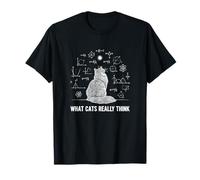 Drôle de Chat Physique Humour Ce Que Les Chats pensent Vraiment Science T-Shirt