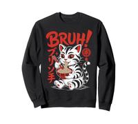 Drôle de Chat Ramen Japonais Bruh! Tatouage Kawaii Anime Chat Sweatshirt