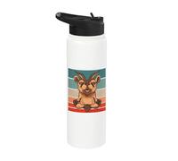 Drôle de chèvre folle Yoga méditation Namaste chèvre Stainless Steel Insulated Water Bottle