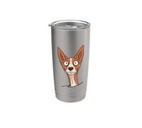 Drôle de chien de chasse du pharaon Podenco Gobelet isotherme en acier inoxydable double paroi