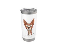 Drôle de chien de chasse du pharaon Podenco Gobelet isotherme en acier inoxydable double paroi