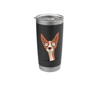 Drôle de chien de chasse du pharaon Podenco Gobelet isotherme en acier inoxydable double paroi
