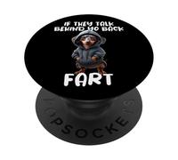 Drôle De Chien Disant S’Ils Parlent De Votre Pet De Dos PopSockets PopGrip Adhésif