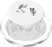drôle de Chien épagneul Breton Qui Court Squelette Halloween PopSockets PopGrip pour MagSafe