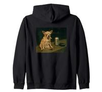 Drôle de Chien fumant Chihuahua Gueule de Bois Meme Sweat à Capuche