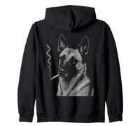 Drôle de Chien fumant Malinois Belge Sweat à Capuche