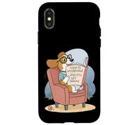 Drôle de Chien lisant, Comment se comporter Mal et Toujours Prendre des collations Coque pour iPhone X/XS
