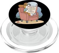 Drôle de Chien lisant, Comment se comporter Mal et Toujours Prendre des collations PopSockets PopGrip pour MagSafe