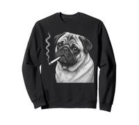 Drôle de Chien Qui Fume Un Carlin Sweatshirt