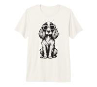 Drôle de Chien Springer Anglais avec Lunettes de Soleil T-Shirt Haut de Gamme