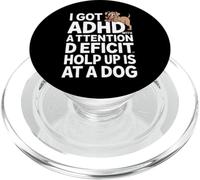 Drôle de Chien TDAH Disant Attention déficit Tenir Debout PopSockets PopGrip pour MagSafe