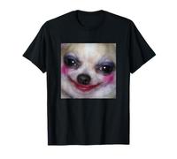 Drôle de Chihuahua avec Maquillage Visage Flou Meme T-Shirt