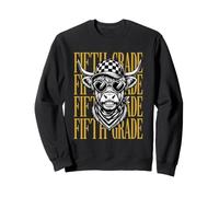 Drôle de cinquième année Professeur Mignon Vache rentrée Scolaire étudiant Sweatshirt