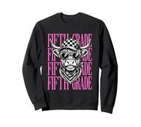 Drôle de cinquième année Professeur Mignon Vache rentrée Scolaire étudiant Sweatshirt