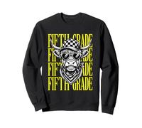 Drôle de cinquième année Professeur Mignon Vache rentrée Scolaire étudiant Sweatshirt