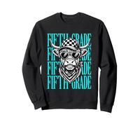 Drôle de cinquième année Professeur Mignon Vache rentrée Scolaire étudiant Sweatshirt