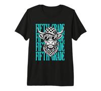 Drôle de cinquième année Professeur Mignon Vache rentrée Scolaire étudiant T-Shirt Haut de Gamme