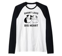 drôle de Cochon d'Inde Jambes Courtes Grand Coeur Manche Raglan