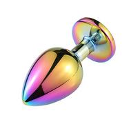 Drôle de coeur métallique bouchon anal pour hommes et femmes à l'extérieur de l'arrière - Cour (L)