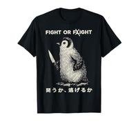 Drôle de combat ou de vol pingouin avec couteau T-Shirt