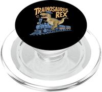 Drôle de conducteur T-Rex dans Un Train PopSockets PopGrip pour MagSafe