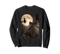 Drôle de Crapaud Selfie Pleine Lune sorcière Volante forêt Halloween Sweatshirt