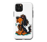Drôle de Dessin animé Gordon Setter Dog Noir et Brun Clair Coque pour iPhone 11 Pro