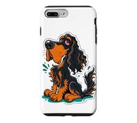 Drôle de Dessin animé Gordon Setter Dog Noir et Brun Clair Coque pour iPhone 7 Plus/8 Plus