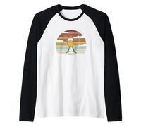 Drôle de Dessin animé Oiseau Dodo Retro Sunset Manche Raglan