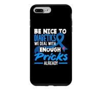 Drôle de diabétique de Type 1 Sensibilisation au diabète T1D Coque pour iPhone 7 Plus/8 Plus
