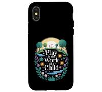 Drôle de Dicton Play is The Work of a Child Nature Scene Love Coque pour iPhone X/XS