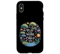 Drôle de Dicton Play is The Work of a Child Nature Scene Love Coque pour iPhone X/XS