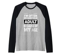 Drôle de Dicton Souvent confondu pour Adulte Parce Que Mon âge Manche Raglan