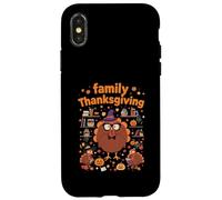 Drôle de Dinde Lire des Livres en Train de Lire Happy Thanksgiving Teacher Coque pour iPhone X/XS