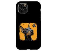 Drôle de Doberman et Papillon Coque pour iPhone 11 Pro